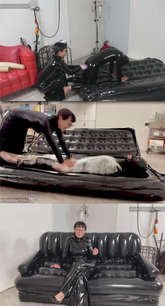 Inflatable PVC Man-Eating Sofa and Mummification Bondage! 片名：Inflatable PVC Man-Eating Sofa and Mummification Bondage!<br><br>这个是男M片，请喜欢此类的朋友购买，谢谢<br><br>Hinako got her hands on a black, shiny PVC inflatable sofa. But this is no ordinary sofa! No, this sofa has a person-sized inside compartment!!<br>Hinako first preps her full-body rubber sub with a remote-controlled anal vibe in his ass, and mummifies him nice and tight in plastic wrap.<br>From there, she slides his body into the PVC sofa!<br><br>Hinako得到了一张黑色闪亮的PVC充气沙发。但这可不是普通的沙发！不，这张沙发有一个可以容纳一个人的内部隔间！！<br>Hinako首先给她的全身橡胶替身准备了一个遥控肛门震动器，然后把他用保鲜膜紧紧地包起来做成木乃伊。<br>然后，她把他的身体滑进了PVC沙发里！