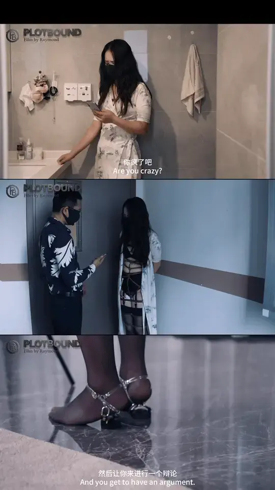 【PlotBound】(精品剧情)女神老师不可能是个M（第四集）:一边被折磨，一边进行视频授课（详情入内查看） 如果喜欢我的作品，可以点击上方头像位置的“关注我”，以便及时收到每一次的更新提醒。<br><br>时长：00:43:16<br>大小：1.74G<br>分辨率：1080p<br>字幕：中文语音 中英文双语字幕<br><br><br>本期剧情简介：（以下只是概括，正片内容更丰富，硬核折磨的同时有大量对话）<br>剧情接上集。本集中，正在王伟家给王伟补课陈玲老师因为身上的电击器被张超控制，不得不去卫生间跟张超视频，随后在卫生间视频的过程中，被要求脱下外衣给张超展示身上的装扮，还因为刚才拒绝视频被张超执行了1分钟的电击惩罚（胶狼50-80波动），以至于叫出声来。<br>随后，因为补课时间太长，被等的不耐烦的张超叫到楼梯间来，被背绑手双手，打开衣服露出里面的内衣和绳衣。陈玲没办法，只能这样小心翼翼的从楼梯间走去张超家里。<br>张超答应马上让她继续给王伟补课，然而没想到的是，却是让她视频补课。<br>陈玲上半身被绑成后手观音的姿势，脚上被戴上脚钉和电击触发器，一旦脚后跟落地，不但会被脚钉扎到，还会触发电击按钮。同时，下半身的股绳被一根绳子穿过圆环连接着一瓶水。陈玲老师想要不被视频另一头的王伟发现她身上的样子，就只能保持在手机跟前，让手机摄像头只能拍到她的脸。而为了保持离手机进点，她就必须让股绳时刻吊起那瓶水。并且，还必须一直踮着脚。即使偶尔不小心触发了电击，也必须忍着。<br>在这样艰难的情况下，陈玲给王伟在视频里讲了约20分钟的课。终于，陈玲实在坚持不住了，只能谎称肚子疼，结束了此次视频授课。<br><br><br><br>PlotBound专注于捆绑及拘束主题的精细化剧情片创作，我们会用心去刻画每一部剧情和每一个角色，给你最好的代入感。<br>定拍，体验，合作拍摄可站内信联系。<br>更多作品请在站内搜索PlotBound