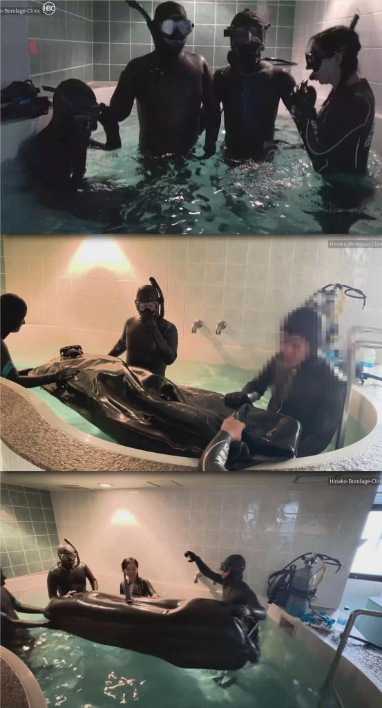 Rubber Inflatable Pool Party! 片名：Rubber Inflatable Pool Party!<br><br>这个是男女M片，请喜欢此类的朋友购买，谢谢<br><br>Hinako hosted a little get-together with some of her wetsuit fetish friends!<br>Hinako, for various reasons, chose to wear a triathlon suit this time.<br>The underwater camera was able to capture some amazing views!<br>Everyone dressed in their wetsuits and scuba suits spent some quality time with each other, rubbing up against one other, getting very familiar.<br>One member of the group was bound inside a Studio Gum heavy rubber inflatable sack and was floated in the pool while getting teased with a vibrator!<br>The sensation of bondage and floating must have felt incredible.<br><br>Hinako和她的一些潜水服爱好者朋友们举办了一场小聚会！<br>Hinako，由于种种原因，这次选择穿铁人三项服。<br>水下相机捕捉到了一些令人惊叹的景色！<br>每个人都穿着潜水服和潜水装备，彼此共度了一段美好时光，相互摩擦，变得非常熟悉。<br>该团伙的一名成员被绑在Studio Gum品牌的厚橡胶充气袋中，在游泳池中漂浮，同时被人用振动器挑逗！<br>被束缚与漂浮的感觉必定令人难以置信。