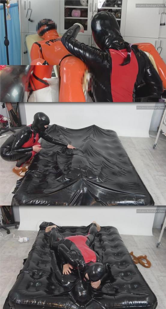 Air Mattress Vacuum Bed Bondage with Extra Large Dildo in the Ass! 片名：Air Mattress Vacuum Bed Bondage with Extra Large Dildo in the Ass!<br><br>这个是男M片，请喜欢此类的朋友购买，谢谢<br><br>Affixed with a chastity belt and extra-large dildo in his ass, Hinako’s rubber prisoner is put inside the vacuum bed!<br>(The ending is a bit anticlimactic, as the vacuum bed burst shortly after)<br><br>Hinako的橡胶囚犯被绑上了贞操带，屁股里插着超大号的假阳刚，被放进了真空床里！<br>（结局稍显平淡，因为真空床不久后就破裂了）