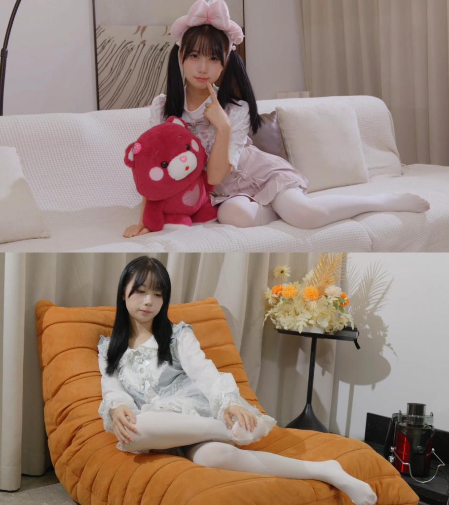 【袜得肤原创摄影】安娜厚白丝洛丽塔两套加长臻享版 定制联系微信：xiaolv1071064002