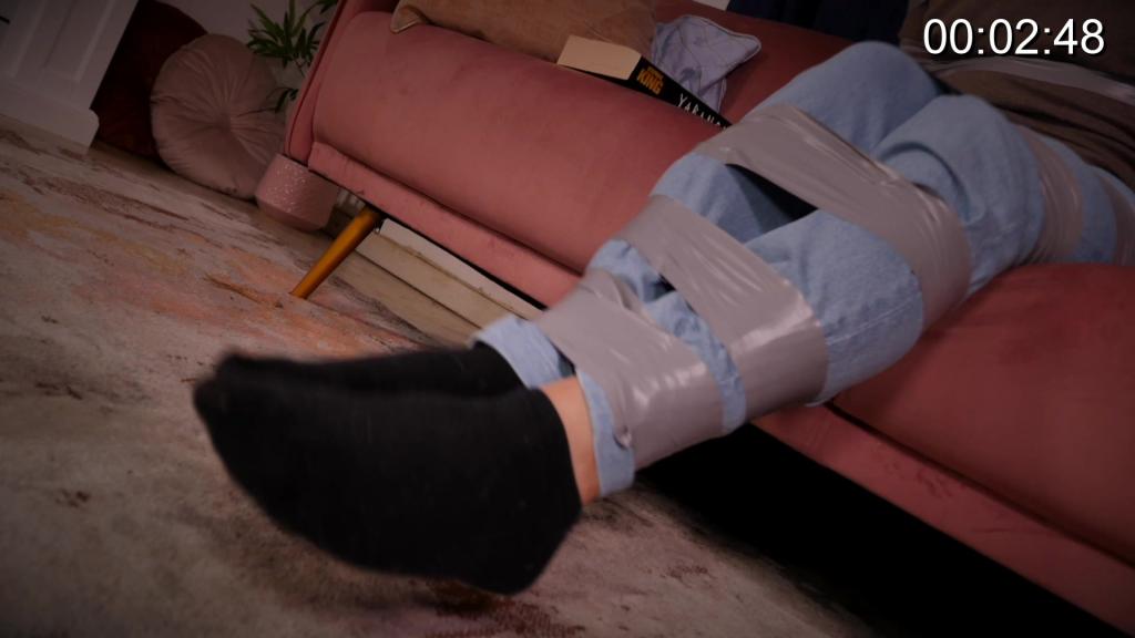 Ryo - Bondage Day Ryo is available for custom clips! <br>Ryo is at home, and he is having a relaxing day... He is reading a book, wearing jeans and a sweater... Between one page and another he ends up falling<br><br><br>When Ryo wakes up, he is tied up with lots of tape and gagged with a large tape wrap around.<br><br><br>Ryo struggles, trying to free himself… After several minutes, some rope is thrown at him, and Ryo immediately understands what awaits him.<br><br><br>Now muscular Ryo is shirtless and barefoot, tied with lots of ropes, and gagged with a cleave gag. He continues struggling but instead of breaking free he ends up tied in a hogtie with a big white OTM. Is it a long day full of bondage for Ryo, or is it just a dream...? (BONDAGE MALE, TAPE BONDAGE, ROPE BONDAGE, TAPE WRAP AROUND GAG, CLEAVE GAG, OTM, HOGTIE, BAREFOOT, POV, MUSCLE MAN)