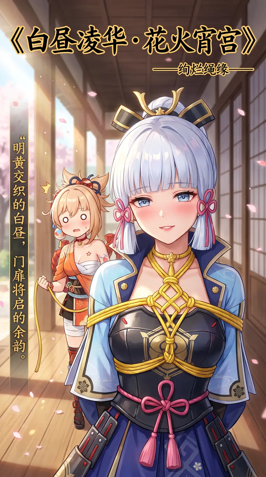 《白昼凌华 · 花火宵宫》 - 神里绫华因祭典难题求助宵宫，借“花火结绳”展开定力试炼，这场特殊的巧艺博弈谁会先沦陷？
