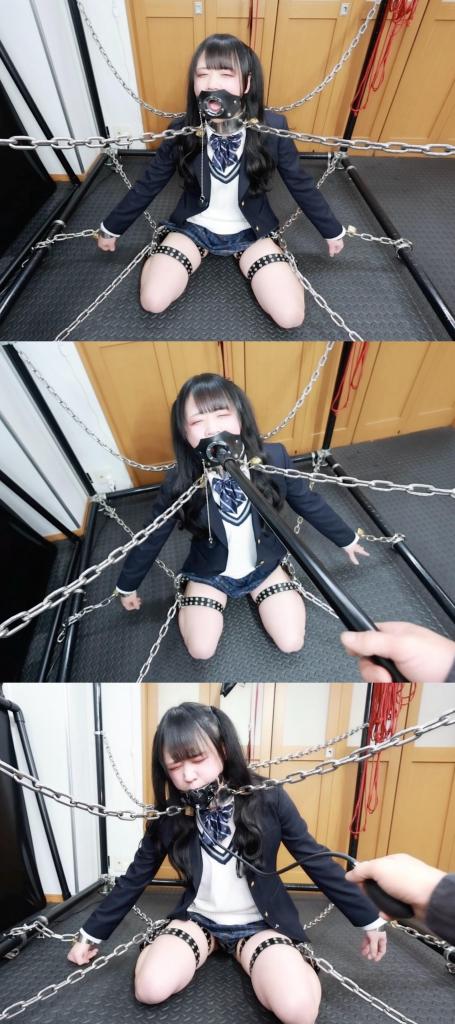 10分〜【制服鎖拘束バルーンギャグ責め】complete plan 多向锁链拘束   捂脸窒熄   开口器   假丁深喉   充气口球折磨<br><br><span style='color:#b0b0b0;'>[隐藏文字，购买后可见]</span>