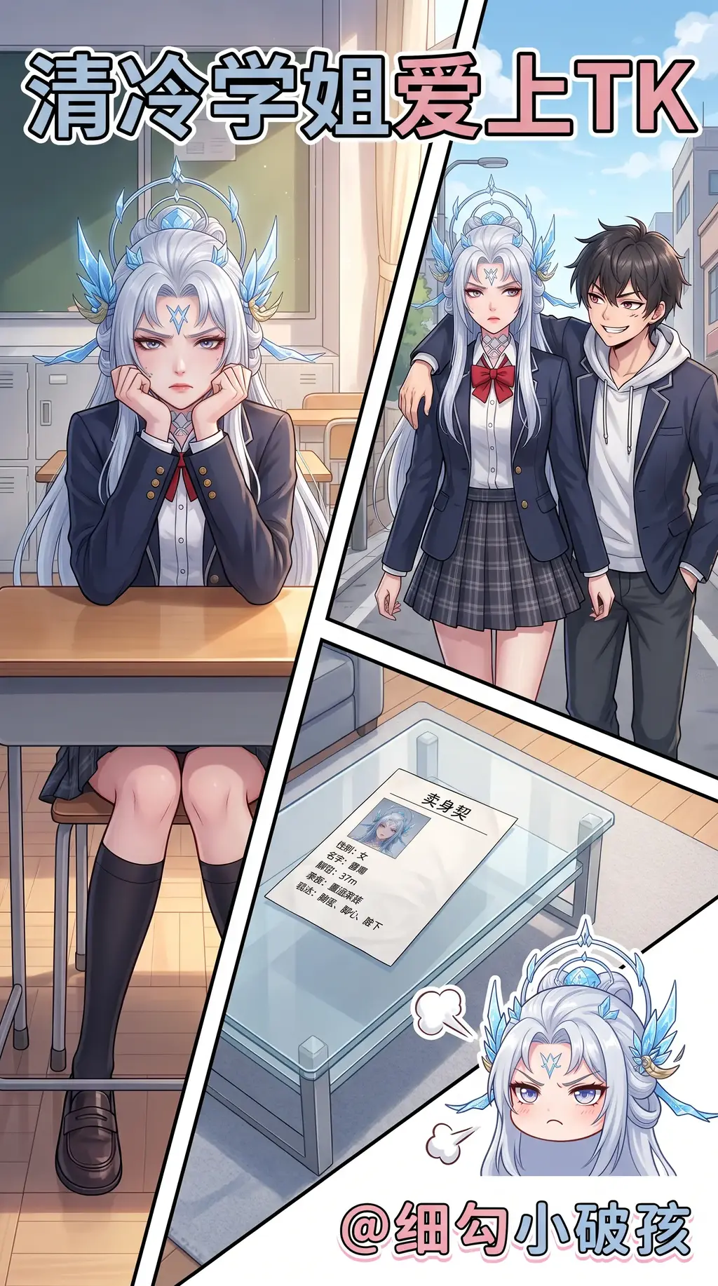 清冷学姐爱上TK - 王者荣耀漫画，出场人物露娜(霜月吟)，包含诱拐，挠脚，挠腋，电疗，口塞，滚筒刷，，，需要约稿请私聊