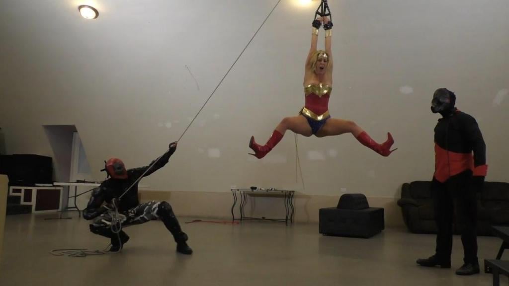 Rapture | A Wonderous Farewell Wonder Woman initially fought a villain, which she easily defeated. However, a second villain appeared, and Wonder Woman, weakened by the villains poison gas, was subsequently defeated and humiliated.