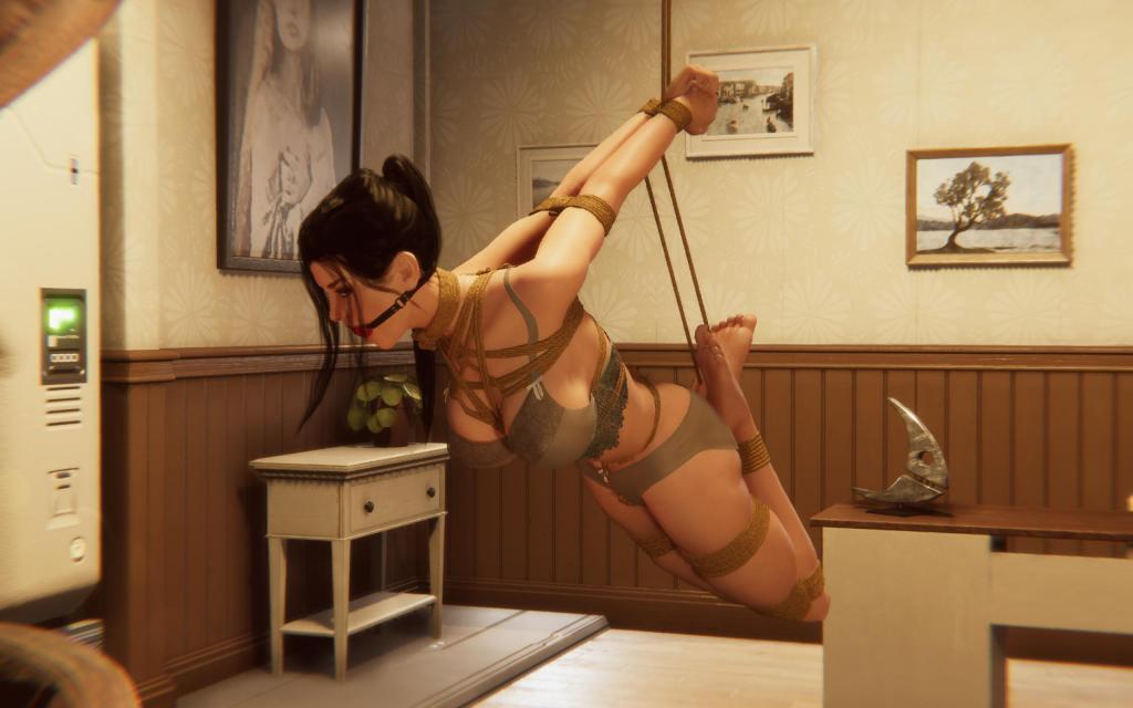Flight of the Swallow 0.23.3.2（8.24日更新） 《燕子的飞行》，一款具有布娃娃物理效果和太空束缚元素的 3D 游戏。<br>这是一款采用现代画面和音效的实时3D游戏，全程语音配音。游戏背景设定在太空，采用牛顿物理学原理和严谨的科技设定，营造出逼真的太空环境。如果你喜欢《2001太空漫游》、《坎巴拉太空计划》和《太空无垠》，那么你一定会爱上这款游戏。<br>你将扮演桑德拉·库诺，一位魅力四射的女宇航员，她身陷险境，必须拯救自己、飞船和船员。听起来似乎没什么特别的，对吧？但拯救世界只是游戏的一小部分。真正精彩的是接下来的故事！<br>这款游戏的核心在于物理、束缚、BDSM，以及引人入胜的角色和故事。故事中，BDSM以一种成熟而诱人的方式呈现。一切都旨在让你感觉自己就是桑德拉，或者更确切地说，是你会很快称呼她为“桑迪”的人。你会见证她的改变，见证她蜕变成更好的自己。但这需要时间，她会抗拒改变。幸运的是，有你在引导和支持她。如果你对BDSM感兴趣（如果你在玩这款游戏，你很可能就是），那么桑迪的遭遇也会让你产生共鸣。<br>由于这款游戏发生在太空，玩家需要在轨道上的飞船内外进行游戏，因此通常情况下处于零重力（或称零G）状态。这意味着游戏的操作较为复杂，一开始可能会让您感到困惑。但请放心，这些操作都是经过精心设计的，旨在赋予游戏极高的技巧上限。您不可能一夜之间就成为在零重力环境下操控桑迪身体的高手。您需要学习新的特技、新的技巧，并逐渐形成肌肉记忆。不过别担心，游戏选项中提供了辅助功能，让您可以按照自己喜欢的方式进行游戏。<br>游戏的故事以天为单位组织（第一天、第二天等等），有点像电视剧的剧集。一天结束时，你会感到故事告一段落，知道自己已经圆满完成任务，并为接下来的事情做好准备。<br>请注意，本游戏为单人游戏，可离线游玩。游戏不会记录或将您的任何操作发送到任何服务器，甚至无需安装。下载压缩文件后，将其解压到您电脑上的某个位置即可开始游戏。<br><br>0.23.3.2版本更新：<br>修复：MED 中两层楼之间楼梯的导航网格被切断，导致机器人无法从一层走到另一层，可能会破坏任务。<br><br>0.23.3.1版本更新：<br>修复：清理了所有关卡的导航网格（每层 4 个），这样当 Sandy 从天花板下方召唤机器人时，机器人就不会再传送到 Sandy 上方的楼层了。<br>解决方法：巡逻人员在使用吸尘枪对桑迪进行清洁时，没有注意到她，甚至在使用吸尘枪时可能跟丢了她。<br>修复：在某些屏幕分辨率下，“Propel”用户界面栏的位置不正确。<br>修复方案：在医疗舱的备用房间里增加几个捕获点，以防那两个捕获点已经被大箱子和通风管道格栅占据。这样一来，机器人就不会再把桑迪扔到下面的观察室里了。<br>修复：观察室中的捕获点向左移动了几厘米，这样伊格纳图斯就不会在把桑迪扔到右边的床上时把她磨蹭到床上了。<br>修复：在“抱紧我”任务中，懒汉无法正确地捆绑桑迪。他会先捆绑她，然后走到最近的储物柜，把一根想象中的绳子放进去，接着偷走捆绑用的绳子并放回储物柜，在这个过程中解救了桑迪。事实上，他并没有意识到自己手里的绳子已经消失了（或者更确切地说，他注意到绳子出现在自己手里的时候，他的AI本应该处于关闭状态）。<br>修复：在“你的照片”任务中，莫妮卡在休息室里用左手拿起桑迪的衣服，却把右手的东西都倒进了木衣柜。但她的右手其实是空的，她把衣服留到后面才拿出来，然后把左手的东西（包括衣服）都倒进了玩家无法进入的“备用”容器里。现在她应该像一开始那样，用右手拿起桑迪的衣服了。<br>修复（某种程度上）：现在也可以通过调用“set bgm seven_district”来设置 BGM“7_district”，这样 Keyhunt 也可以使用该 BGM。<br><br>0.23.3版本更新：<br>改动：现在更容易挣脱口塞，但如果失败惩罚更大（简而言之，它会直接塞回桑迪的嘴里）。它的复杂度较低，这意味着它的解谜序列通常比较简单。解开一个谜题序列会使安全等级降低1级，但失败则会使安全等级增加2级！这不会影响胶带口塞。挣脱口塞与挣脱手臂束缚完全相同。<br>变化：眼罩更难挣脱，难度不大，但更难观察，所以需要大量猜测。不过，失败并不会受到惩罚。此外，安全等级越低，即使戴着眼罩，视野也越远。挣脱时，眼罩会掉落。挣脱眼罩与挣脱手臂束缚的方式相同。<br>修复：当 Sandy 穿着 Hotwork 衬衫和裙子，并摆出顺从的姿势时，她的背部会有一点点穿模。<br>修复：某个操作会向控制台和玩家日志发送大量垃圾信息（0.23.2 版本引入的错误）​​。<br>修复：约束装置的 UI 进度条无法正常更新。<br><br>0.23.2版本更新：<br>改动：推进力现在可变了！轻按推进键（键盘默认是 Y/△ 或 Z），桑迪会像以前一样推进。但如果你按住推进键，稍等片刻（最多 0.5 秒，无需一直按着），她会推进得更猛，飞得更快。更棒的是，你甚至可以在抓取目标之前就开始准备强力推进！如果在抓取目标时松开推进键，她会以最大力量推进。如果在抓取目标前松开推进键，推进就会取消，不会造成任何伤害。有了这项改动，你可以在零重力环境下从上方伏击机器人时更加激进！请注意，无论按住推进键的时间长短，消耗的体力值都不会改变。你肯定不希望桑迪在你使用“空中突袭”时发出明显的喘息声，被机器人听到吧？您可以在游戏设置中更改最大力度（默认值为按住 0.5 秒或更长时间时为原力度的 2 倍，5 倍非常强，我个人喜欢 3 倍）。与之前一样，轻按按钮时力度始终为 1，不受设置值的影响。希望您能享受在走廊中穿梭和伏击倒霉机器人的乐趣！<br>更改：当巡逻员被停用时，他会将手中拿着的任何东西丢在原地，以避免玩家无法获得这些物品。<br>改动：当巡逻队员需要将物品存放在容器中时（通常是在抓到女孩之后），他现在会避免选择上锁的容器，即使它是步行范围内最近的。他会优先选择未上锁且易于取用的容器。但如果他找不到任何未上锁且可以存放物品的容器，他会放弃，选择最近的容器，然后继续巡逻。<br>更改：碰撞检测模式现在默认为“连续”，而不是“连续推测”，因为它似乎不会影响帧率，而且更加精确。<br>解决方法：用手拿着乳胶或皮革鹰头罩也可以遮住头发，就像戴着一样。<br>更正：薇薇，你说的“跛脚鸭”并不是你想的意思。你想表达的应该是“坐以待毙”。<br>修复：显然，“机器人携带角色”的导航网格也从 LIF 文件中丢失了。要么是我没注意到（虽然我检查了所有网格，每层楼都有 4 个），要么是它在我发布 0.23.1.1 版本之前就消失了。<br>修复：我们无法挣脱眼罩（这不是问题，因为眼罩总是由角色在剧本中戴上的，但以后可能会变得很重要）。<br><br>0.23.1版本更新：<br>改动：在《主仆》DLC中，阿什和“警察”们现在会在抓到桑迪时把她扒光，连鞋子都不放过。因为他们必须做到万无一失！注意，如果巡逻已经开始，这个改动不会生效。你必须加载桑迪在莫妮卡于维修室接走之前的存档。在桑迪和弗吉尼亚单独待在战俘营电梯走廊（桑迪给她“打气”）之前的自动存档就可以了。<br>改动：当机器人的前灯开启时，它的视野“锥体”变窄但变长（范围从 15 米变为 20 米）。这与同样变窄的光锥完全吻合。需要说明的是，我称之为“锥体”，但实际上它是由两个背靠背的金字塔组成。一个大的（尖端位于前灯处），一个小的（底面相同，但长度较短，尖端位于距离机器人最远的位置）。<br>改动：桑迪（或弗吉尼亚）头部受到撞击时，可探测到的声音（NPC能够探测并识别为声音的部分）过大。机器人甚至能在地板另一侧听到她的抱怨声。现在声音小了很多（头部撞击44分贝，胸部和腹部撞击40分贝）。但是，如果她被堵住嘴，声音会增加2分贝，也就是大约25%。我知道这有点反直觉，但被堵住嘴后，她对声音的控制力会下降，所以反而会发出更大的噪音，而不是更小。或许这只是为了强调，从游戏机制的角度来看，被堵住嘴并不是一个有利因素。<br>变更：巡逻机器人现在可以被指示跟随其他人，而不是跟随自己的巡逻队。严格来说，它们仍然是在跟随一个巡逻队，只有一个非本地航点告诉它们要跟随谁以及保持多远的距离。如果另一个机器人像老鹰一样时刻监视着它们，这将大大增加机器人巡逻的难度。<br>改动：Buff的巡逻任务现在变成了“跟随Ash”。看来你没想到吧？<br>更改：当工作机器人的待机按钮被停用时，其图标将熄灭，以明确表示该按钮无法操作。<br>变化：现在“kuffs”（桑迪解释了它的意思）也可以跑了！<br>修复：在“主人与仆人”任务中，弗吉尼亚翻找桑迪的东西时，有些物品认错了。我帮她擦干净眼镜，还顺便打了她几下屁股，现在她能认出来了。<br>修复（某种程度上）：在《主仆》中，为了防止弗吉尼亚过早地尝试自行恢复电力（例如，当她的布娃娃被困在某个地方时），在桑迪身处医疗室的维修室到桑迪完成任务返回战俘营的这段时间内，电力管理将不再响应电力输入。<br>修复：手部预测器不再会被桑迪的手部和臀部可抓取点遮挡。在此修复之前，她的一个手部预测器可能会显示在臀部上，这几乎完全失去了它的意义。<br>修正：在“主人与仆人”任务中，莫妮卡在洗手间和电梯之间的路段行走速度有点慢（或者快，我记不清了，反正变化挺大的）。备注：在0.5G重力下，女招待的行走速度是100%，而人类的行走速度是82.5%。<br>修复：Ash 使用的绳索不正确，他使用的是旧版本而不是变形后的通用版本。Buff 也存在同样的问题。<br><br>0.23版本更新：<br>新增：新任务“主人与仆人”的第一部分。制作耗时良久，希望大家喜欢！<br>更改：现在可以通过轻声呼唤机器人，其检测距离比以前更远（44 分贝而不是 40 分贝，但由于是对数刻度，所以增益不是 10%，而是接近 60%），使其更有用。<br>变更：现在，当使用“吸引”动作呼叫巡逻机器人时，它会立即中断当前对话并前来查看。这对于那些巡逻时话比较多的机器人来说尤其有用。在此变更之前，当它们忙于交谈、检查角落，或者一边交谈一边检查角落时，往往会完全忽略 Sandy 的呼叫。<br>改动：巡逻兵现在可以跑了！别慌，大多数巡逻兵不会跑，只有少数几个，那些特别难缠的巡逻兵才会跑。例如，巡逻兵在距离桑迪超过15米时（直线距离，不是步行距离，这一点对玩家来说很重要）会朝他跑，在距离小于7米时会步行，并在两者之间保持当前速度。这意味着你不能再像以前那样直线逃跑了，现在你需要利用地形，而且也不是每次都能做到。不过别担心，机器人不会像蛮牛一样横冲直撞，让你根本逃不掉。此外，跟随者现在也会在距离过远时奔跑。这让他们在试图追赶时显得更加自然，避免了让被束缚的角色一直奔跑，而应该只在距离过远时才奔跑。<br>修复：在迷雾事件期间，玩家应该无法离开弗吉尼亚的房间，直到桑迪带她出去的最后一刻。这样可以避免玩家在米娜叫桑迪过来时把自己锁在门外。<br>修复：当机器人处于高度戒备状态时，如果呼叫机器人，机器人不会前来检查，因为再次将自己设置为高度戒备状态会悄无声息地失败。<br>修复：自 0.22.9.1 版本起，警用手铐和 Elegance 腕铐在物理约束方面是互斥的。<br>修复 Keyhunt：现在名称相同的物品都有了唯一的名称，这样 Sandy 的连衣裙、凉鞋、内衣以及所有有颜色变体的衣服都可以获取（前提是 Keyhunt 更新后可以获取这些物品，但在此之前这是不可能的）。