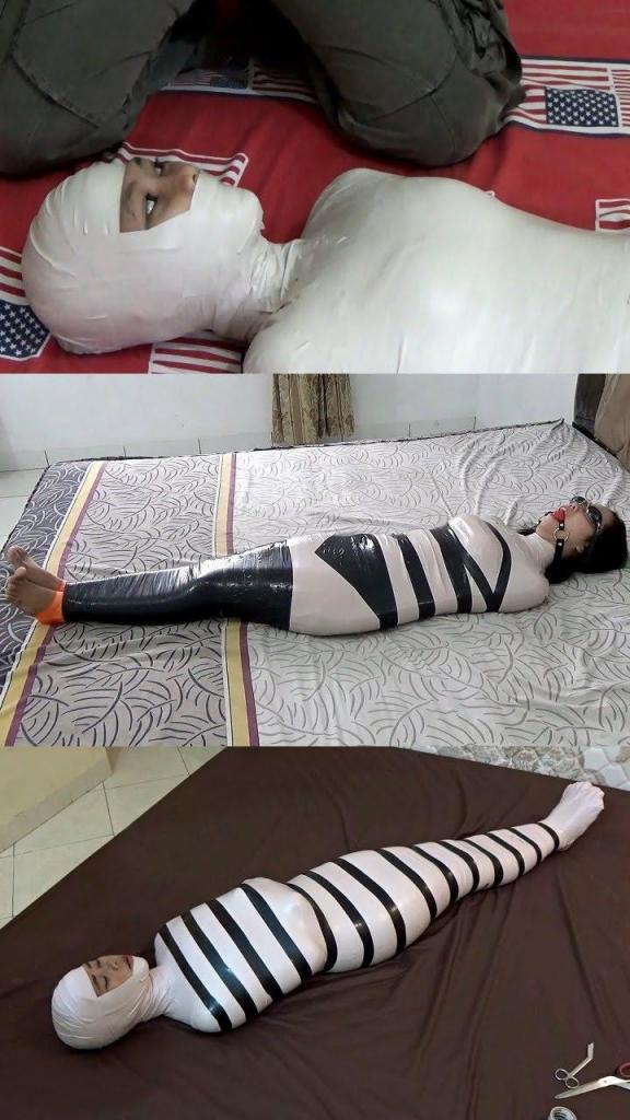 Compilation : 3 Scenes Where Mummified With Eyes Uncovered 5 Compilation Ver.62 : 3 Scenes Where Mummified With Eyes Uncovered is collection of mummification videos from Randy Mummify Editor's Choice, All videos start from the Main Scene (POV)<br>3 Scenes In Compilation : RM032, RM143 and RM137