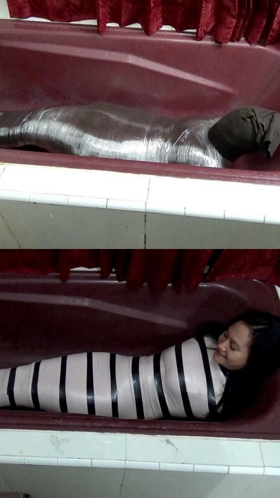 Compilation : 2 Scenes Where Mummified in Bathtub Compilation Ver.63 : 2 Scenes Where Mummified in Bathtub is collection of mummification videos from Randy Mummify Editor's Choice, All videos start from the Main Scene (POV)<br>2 Scenes In Compilation : RM114 and RM133