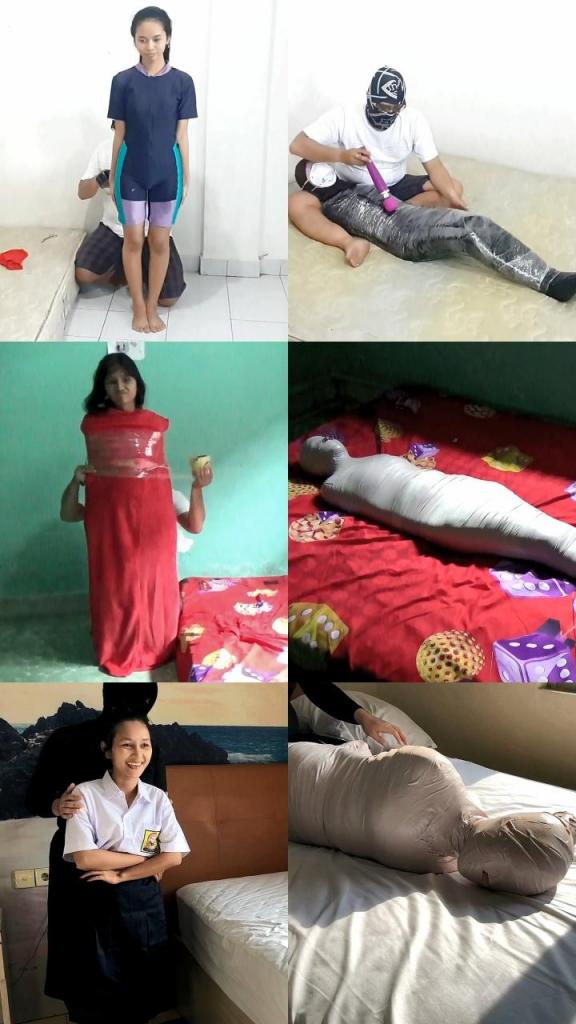 Compilation : 3 Scenes Pretty Girl Mummification 4 Compilation Ver.67 : 3 Scenes Pretty Girl Mummification is collection of mummification videos from Randy Mummify Editor's Choice, All videos start from the Main Scene (POV)<br>3 Scenes In Compilation : RM056, RM063 and RM022
