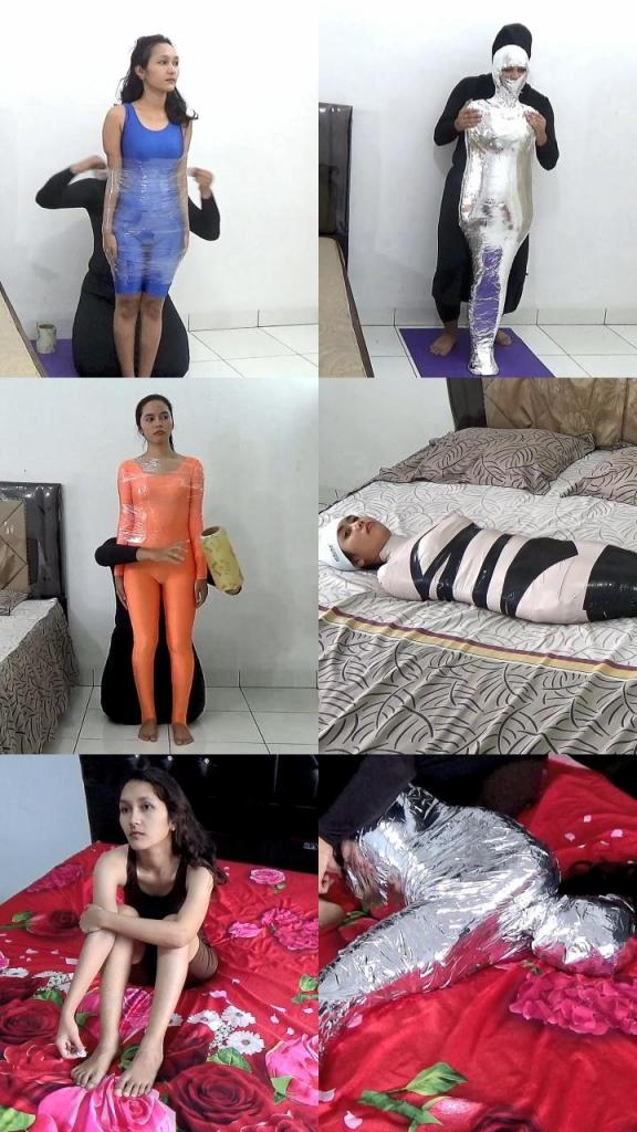 Compilation : 3 Scenes Pretty Girl Mummification 5 Compilation Ver.67 : 3 Scenes Pretty Girl Mummification is collection of mummification videos from Randy Mummify Editor's Choice, All videos start from the Main Scene (POV)<br>3 Scenes In Compilation : RM119, RM132 and RM137