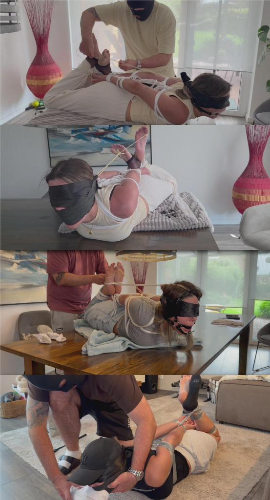 Hogtie Bundle of dreams - 3 videos in 1 片名：Hogtie Bundle of dreams - 3 videos in 1<br><br>Today I’ve put together three videos from the past few weeks for you. Three super tight, awesome hogties—two with rope, one with tape. They feature some *falaka* and worship, plus various gags. A great mix.<br><br>今天，我为大家整理了过去几周的三个视频。三个超紧、超棒的猪——两个带绳子，一个带胶带。它们有一些“falaka”和崇拜，还有各种噱头。很棒的组合。