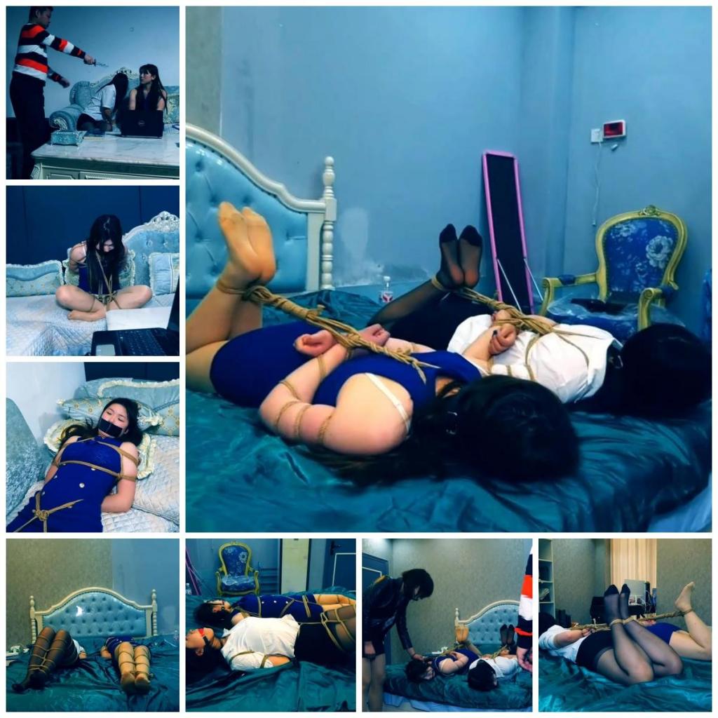《家中惊魂》 完整版 两姐妹被一伙男女歹徒持刀入室抢劫钱财，他们把两姐妹捆绑起来然后搜刮钱财，两姐妹经过不断挣扎把绳子解开，然后打电话报警获救。<br>另外招聘模特，喜欢做模特拍片可以联系我们，QQ342642509