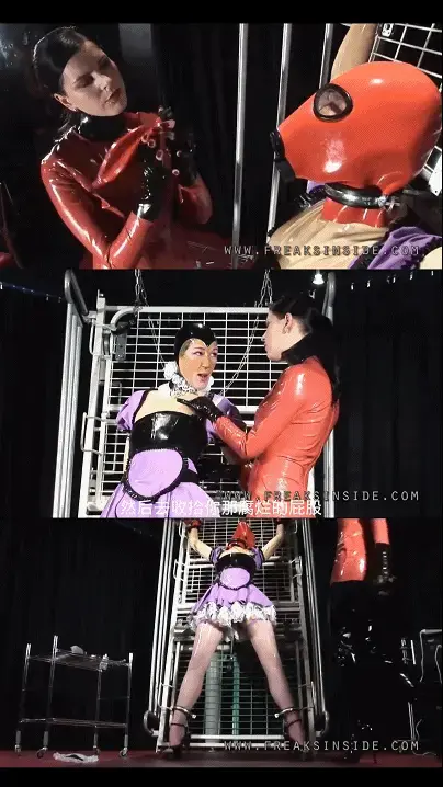 FIRST LESSON FOR JULIA  【中文金丝雀系列】TAG：充气杠塞、快乐棒、防毒面具、固定。Freaky Girls: Lady Seraphina & Julia 