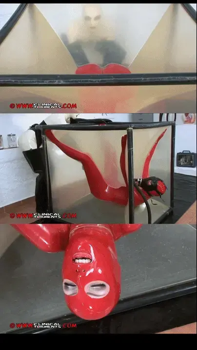 THE VACUUM CUBE - PART THREE  【中文金丝雀系列】TAG：真空柜、快乐棒。全包连体乳胶衣、呼吸抑制。Nurse Venus Black & Amarantha 