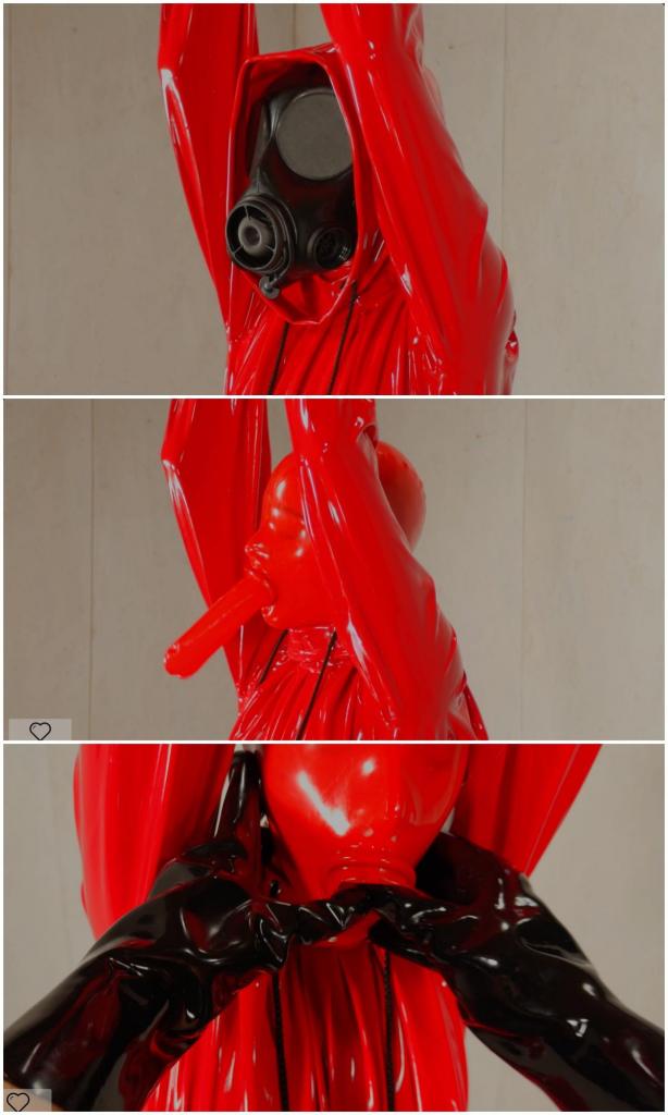00516 - You can handle me Going into this, I had no clue about what was going to happen. I just chose my outfit and stood there waiting for whatever my partner had planned for me. He started with tying my hands up, then he took the gas mask off. He touched me everywhere, making those sexy latex sounds (he just knows how much that turns me on). It was so hot feeling his fingers in my latex covered mouth. All of as sudden I hear something buzzing, I immediately recognized the sound of one of my favorite toys and I just knew an orgasm awaited. Yum!!!<br>#乳胶 #latex #bdsm #防毒面具 #呼吸控制 #强高 #多层