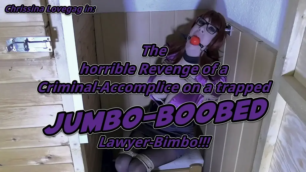 A0826 A harsh vengeance on a buxom Lawyerbimbo 伪娘<br>It's afternoon as it rings on the door of Miss Madison and Chrissina, a local and successful lawyer, shows up for an appointment with her. Miss Madison's brother became arrested and now Chrissina is still on the search for his accomplice and hoped she could find help at her. But while the interview Chrissina earns a call by her office and got warned that the busted criminal has no sister... a warning wich comes sadly too late for the busty vixen! The woman turns out as the wanted accomplice and she has planed a merciless revenge on the person wich brought her partner into jail. The trapped lawyer-bimbo ends up brutally captured on a attic, first effective tied-up and ballgagged in a small chamber. Then her merciless host shows up and plans to start her treatment on the busty gurl wich desperately tries to persuade her captor to let her go. A pointless action cause some short time later the poor Bimbo is strangulated while XXXX to stand on only one leg...
