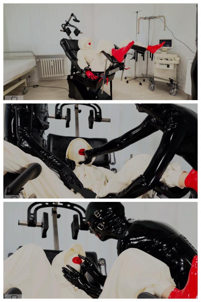 00452 - Needy patient You have never seen such a needy patient! She really enjoys the attention of the docter and the nurse. Can you blame her, they are so good at what they do! She should know, being a nurse herself<br>#乳胶 #bdsm #latex #强高 #百合 #呼吸控制
