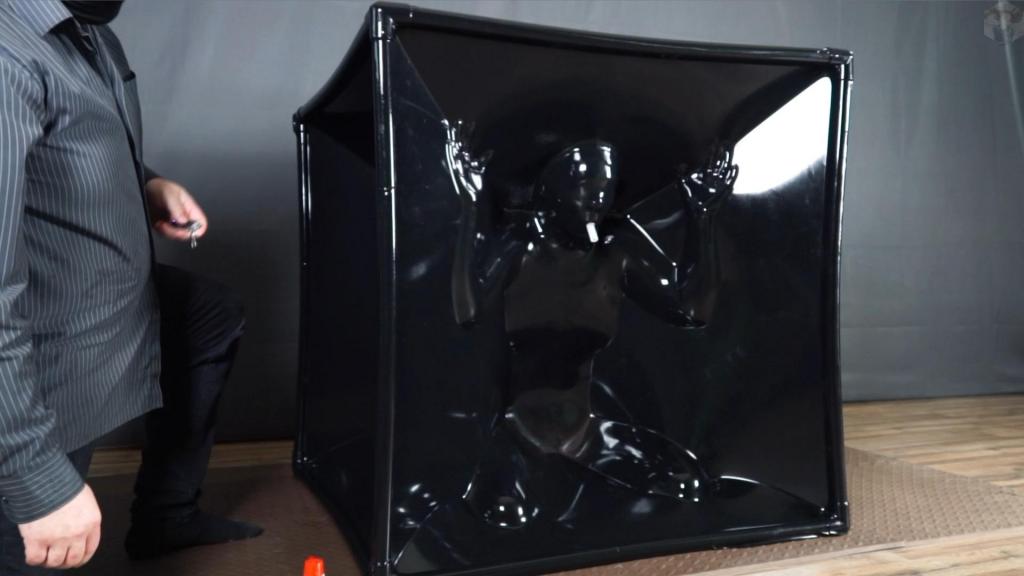Black Vacuum Cube Part 1 Dreams come true. Sonja's dream was a latex vacuum cube. But she wanted a transparent one, but she got a black one. Sonja didn't get upset and ran to Bob's to try it out. This is only the beginning of the story about the black vacuum cube. Further will be more interesting...