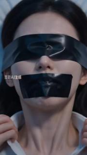 空姐美女被绑架挣扎2 一个身穿空姐制服黑色丝袜高跟鞋美女在不同场合被女杀手打晕后双手背后紧紧的用绳子捆绑，或者双手分别捆绑在十字架两侧紧紧的捆绑，双脚并拢用绳子紧紧的捆绑，各种颜色胶带封嘴，黑胶带或黑眼罩蒙眼，空姐美女呜呜的叫着