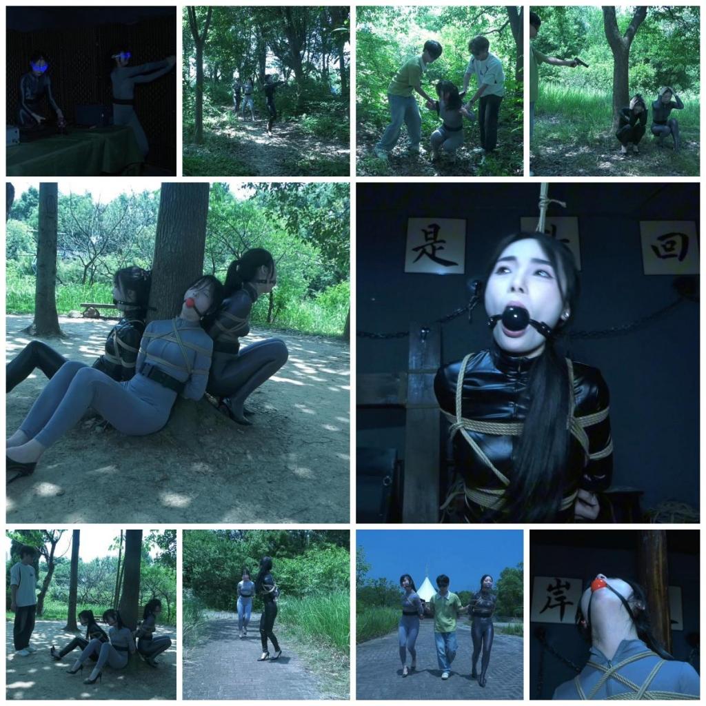 定拍转公映《特工历险记》上集  三名女特工潜伏匪徒基地收集证据不料被匪徒抓获在地牢遭受折磨 经过授权发布。三名女特工奉命前往匪徒基地寻找犯罪证明，不料在撤退途中被黑社会抓获，并且把她们戴上口球捆绑在树林里。三名女特工趁马仔熟睡时挣开绳索逃走，由于无法解开上身的紧缚导致跑不快，很快就被马仔们追上。为了防止她们再次逃跑，匪徒们把她们三个押往匪窝基地看押。为了教训她们，匪徒把她们三个站立捆绑在地牢里，长时间的捆绑站立让她们非常痛苦，并且嘴巴一直戴上口球，口水不停地流非常地羞耻。<br>另外招聘模特，喜欢做模特拍片可以联系我们，QQ342642509