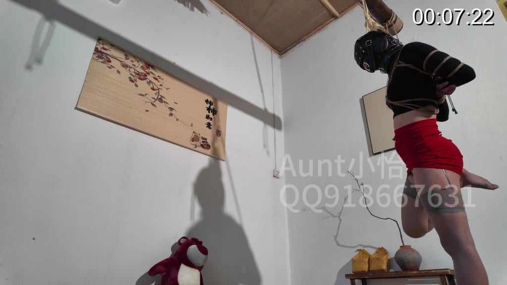 入室抢劫遭吊缚全包头套鞭打 小怡在家遭遇抢劫，先是捆绑索要密码，被套出密码后，吊起来折麽，最后还故意把密码说错，再次接受了非常痛苦的鞭打<span style='color:#b0b0b0;'>[隐藏文字，购买后可见]</span>