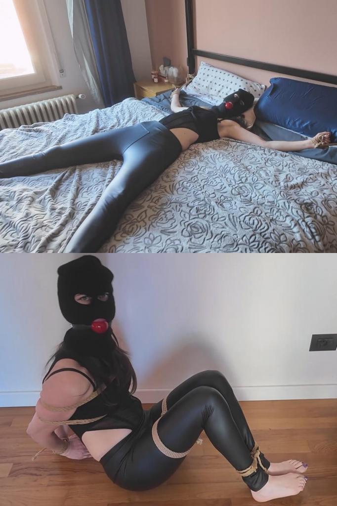 Burglar BDSM Scarlett Escape Attempts 01 斯嘉丽是个窃贼，她闯入了一户人家——不幸的是，这户人家竟然是阿尔芭的家。她被抓住了，现在必须想办法逃脱。<br><br>序幕<br><br>斯嘉丽闯入屋内，四处搜寻。<br><br>第一幕<br><br>斯嘉丽进入屋内，却被吓了一跳——“唔！”<br><br>阿尔芭把她绑了起来，堵住了她的嘴，然后离开了一会儿。<br><br>斯嘉丽在屋里四处游荡，寻找求救或脱身的方法，<br><br>然后她朝前门走去，试图逃跑，<br><br>阿尔芭抓住了她，把她拖进了卧室，<br><br>斯嘉丽被绑在床上，四肢大张，<br><br>彻底完蛋了。<br><br>经过几次失败的尝试，她最终落得这般境地，等待警察来逮捕她。Scarlett is a burglar who breaks into a house—unfortunately, it turns out to be Alba's home. She is caught and captured, and must now find a way to escape.<br><br>Prologue<br><br>Scarlett is seen breaking into the house and searching the premises.<br><br>Scene 1<br><br>Scarlett enters and is taken by surprise—"Mmmppphhh!"<br><br>Alba ties her up and gags her, then leaves for a moment.<br><br>Scarlett wanders through the house, looking for a way to call for help or free herself,<br><br>then heads toward the front door in an attempt to flee,<br><br>Alba catches her and drags her into the bedroom,<br><br>Scarlett is seen tied to the bed, spread-eagled,<br><br>and well and truly done for.<br><br>After several unsuccessful and disastrous attempts, she finds herself in this state, waiting for the police to arrest her.