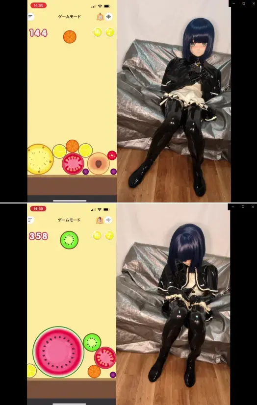 スイカゲーム完全攻略に挑戦(前編) <span style='color:#b0b0b0;'>[隐藏文字，购买后可见]</span><br>ご好評いただいてたあの企画が帰ってきました！<br>ぶるぶると連動しているスイカゲームの完全攻略にあたみちゃんが挑戦します！<br>合成大西瓜挑战，每次获得积分都会开始电击<br>乳胶、乳胶紧身衣、头壳、kig、kigurumi、电击