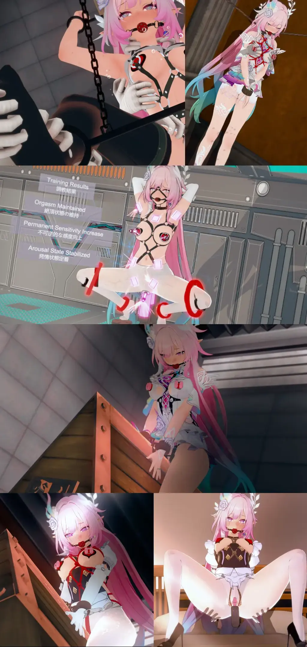 【3D】奴隶少女的训练日记01-----美好的一天当然是从感度开发开始啦????~ 【3D】奴隶少女的训练日记01-----美好的一天当然是从感度开发开始啦????~<br>1.捆绑拘束 感度开发 羞耻姿势<br>2.开腿训练 超级炮机 强制高潮<br>3.三角木马 玩具折磨 监禁放置<br>4.绞刑掐脖 后面注入 奴隶调教<br>5.M字开腿 飞机杯化 爆炒游戏<br>关键词：拘束/捆绑/紧缚/调教/放置/惩罚/BDSM