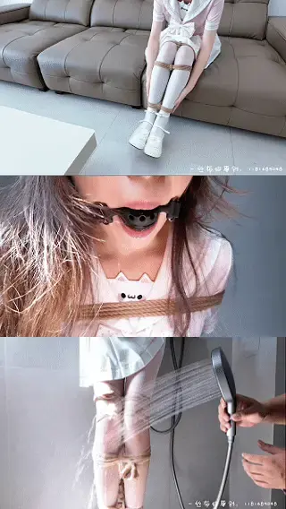 【布狗工作室】定拍转公映  jk厚白丝自缚 丝袜勒腿 湿身 森森穿上jk和厚白丝袜在床上玩手机 ，突然想起来家里面没有人，从柜子里面找出绳子，高跟鞋，还有丝袜 ，拿出高跟鞋穿上，准备玩捆绑，先是拿着绳子走到床附近开始捆绑自己的腿，捆绑完成后在用丝袜堵上自己的嘴巴，外面用丝袜勒上，然后开始站起来跳到沙发上，突然来坏人了 ，把森森的手用绳子捆上了，捆绑完后 ，让森森躺地下开始挣扎，挣扎一会后让森森蹲着挣扎，然后解开森森手的的绳子，让森森自己解开捆绑的腿 ，然后自己拿出堵嘴的丝袜 ，拿出薄白丝扔给模特，让森森脱下厚白丝穿上薄白丝袜，然后开始用丝袜捆绑自己的腿，然后用口球把自己的嘴巴堵上，最后跳到有花洒的地方 ，用绳子把森森的手捆绑起来，命令森森用自己的口水流在自己的丝袜和高跟鞋上面，用花洒把森森捆绑的腿给打湿，后把森森的丝袜给撕烂然后用手扯一下模特撕烂的丝袜、、、、、视频最后有采访。。。<br><br>下载文件后解压，解压完成将后缀zip111改为zip格式后解压，解压密码：ysbg1234 ，请大家不要在线观看，容易被和谐<br>【一丝布狗】原创工作室，向全国爱好者开放，本工作室提供绳艺捆绑模特、体验长时间囚禁、场地出租、原创视频销售，作品可私人定制、模特原味丝袜出售等，另外本工作室招募模特<br>qq：1181689048