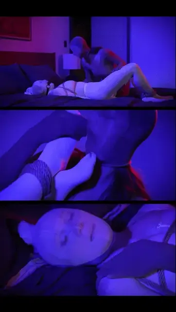 Encasement Lesbian Daydream 【中文微剧情】TAG：丝袜全包、假阳聚、拉拉。伊兹在面试的时候幻想和老板同床共枕。Izzie is triggered into having a steamy sapphic bondage nylon encasement daydream about her new boss during her final job interview.