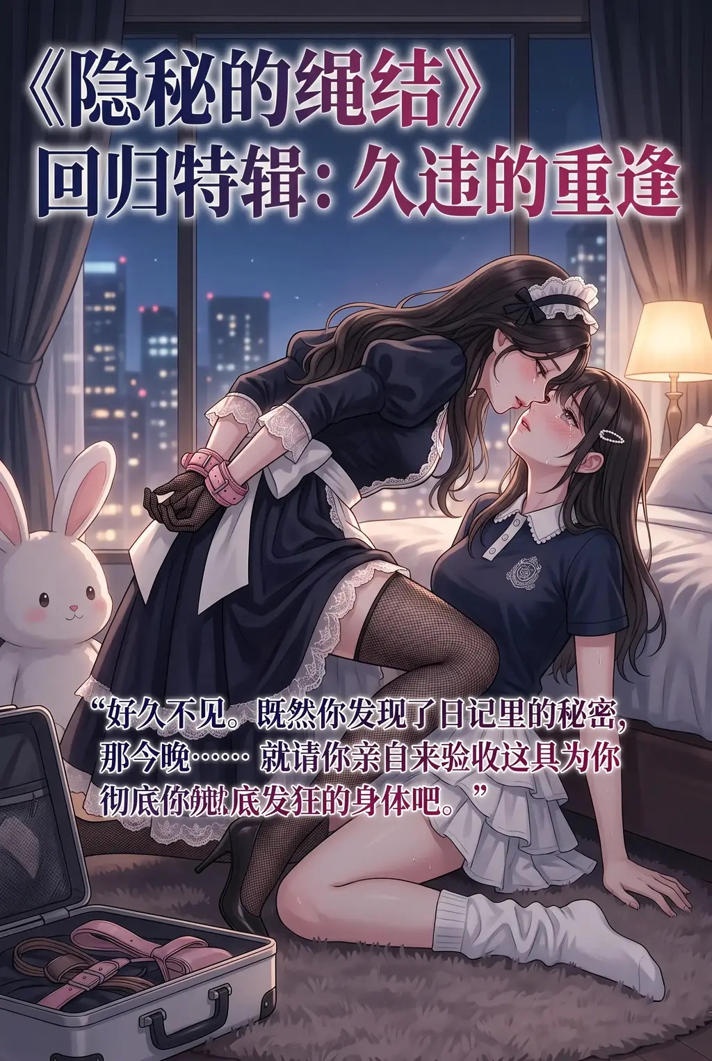 《隐秘的绳结》第二季第三话 - 精心制作，耗时很多时间的打磨。该系列不会断更，但由于时间缘故，需要较长的制作周期，其余杂图可私信我获取，感谢每一位订阅者的购买支持，十分感谢。定制杂图或剧情也可私信我。 [中国女孩,百合女同, 剧情向,口球,捆绑,挣扎]