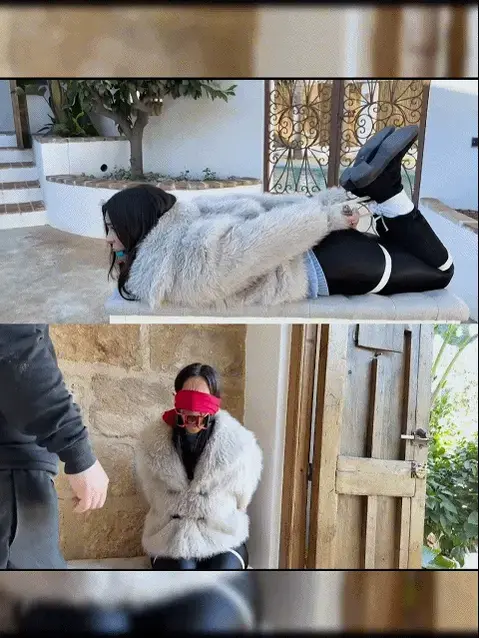 Elite Fur Agent Captured, Blindfolded, Jaw Spread Open With Huge Ring Gag, Ball Gagged ,Hogtied &amp Elite Fur Agent Captured, Blindfolded, Jaw Spread Open With Huge Ring Gag, Ball Gagged ,Hogtied & Bench Bound Breakout.一个灯泡从废弃的工棚开裂的天花板上掉了下来。拉蒂娜穿着皮大衣，手腕上系着棕色的绳子，手腕扭在身后，脚踝和膝盖被钉在一起，挣扎着坐在长凳上。一个钢圈塞把她的嘴张大了，她丰满的嘴唇在凉爽的金属周围张开，一股细细的唾液已经顺着她的下巴曲线流了出来。A single bulb swung from the cracked ceiling of the abandoned work shed.Latina sat struggling on the bench in her fur coat with brown rope tied around wrists wrenched behind her back, her ankles and knees pinned together. A steel ring gag stretched her mouth wide, her full lips parted around the cool metal, a thin rivulet of saliva already tracing the curve of her chin.
