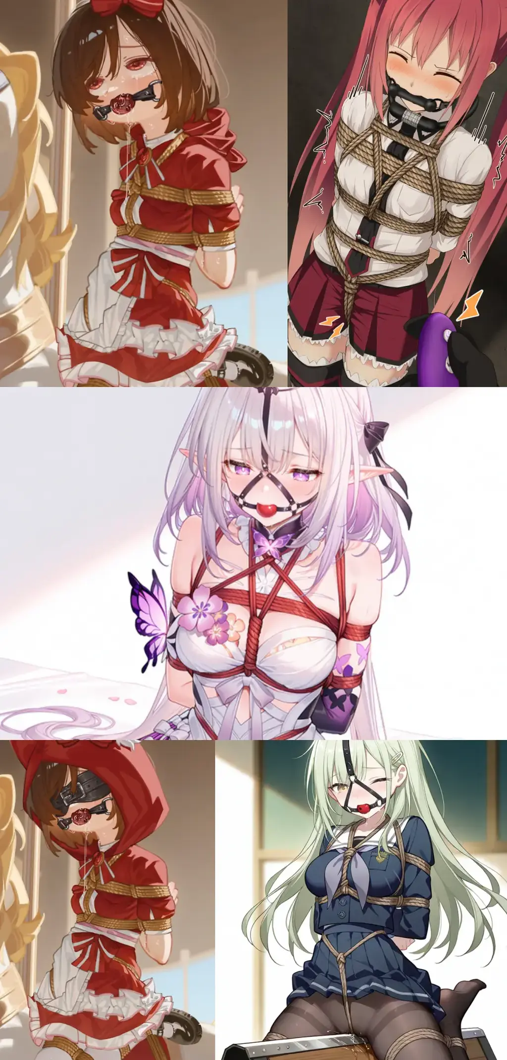 每日图集 第86期 - (〃▽〃)(〃▽〃)(〃▽〃) [Boxtie,Tortoise shell tie,Hogtie (Lying on stomach),Gag,Breast bondage,Shrimp tie,Japanese Anime,Dog chain,Blindfolded]