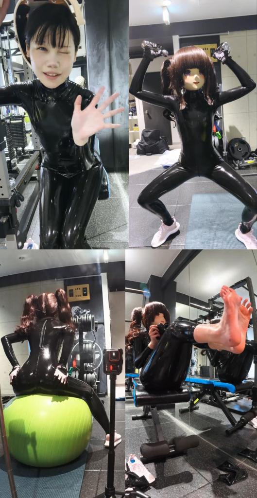 ラバースーツで運動 in ジム♪ 穿着MY全包乳胶衣运动吧♪穿上合身的橡胶运动服运动时，里面会因为汗水而变得黏糊糊的。在健身房穿连体橡胶衣运动。<br>动画时长：23分27秒<br>收录的运动：・热身运动・呼啦圈・阻力带・平衡球・哑铃・拉力机・腹肌・轻柔按摩枪<br>这是梦美酱运动的视频。<br>※有将橡胶服的手脚脱下的表现。<br>※包含摘头壳场景。<br>※在橡胶服与面具的交界处露出些许肌肤。<br>Exercise in my Lycra suit! When you sweat in a tight-fitting suit, it becomes sticky inside. Working out in a rubber suit at the gym.<br>Animation duration: 23 minutes and 27 seconds<br>Recorded exercises：・Warm-up exercise ・HulaHoop ・Resistance band ・Balance ball ・Dumbbell ・Rat Pull Machine ・Abdominal muscles ・Gentle Massage Gun<br>This is a video of Momoi-chan exercising.<br>※There is an expression where the limbs of the rubber suit are detached.<br>※Includes scenes with masks off<br>※There is some bare skin near the edge where the rubber suit meets the mask.<br>MYラバースーツで運動です♪ぴったりしたスーツで運動したらスーツの中が汗でぺたぺたに。<br>動画の長さ：23分27秒<br>収録している運動：・準備運動・フラフープ・レジスタンスバンド・バランスボール・ダンベル・ラットプルマシン・腹筋・軽くマッサージガン<br>夢美ちゃんが運動している動画です。<br>※ラバースーツの手足を外している表現があります。<br>※マスクオフシーンを含みます<br>※ラバースーツからお面の境目に若干の素肌があります。<br>#汗脚 #汗液 #浓厚味道 #原味运动鞋 #原味乳胶袜 #臭脚 #弹力绳锻炼 #瑜伽球 #仰卧起坐 #筋膜枪 #香汗淋漓 #足底 #脚底<br>#SweatyFeet #StrongOdor #OriginalFlavorSneakers #OriginalFlavorLatexSocks #StinkyFeet #YogaBall #PullUpCord #SitUps #FasciaGun<br>#汗い足 #強い臭い #オリジナルフレーバー スニーカー #オリジナルフレーバー レザー下着 #臭い足 #ヨガボール #スクワットチューブ #腹筋 #筋膜ガン<br>#露脸 #Show Face #顔出し #脱下头壳 #摘下头壳 #mask off #マスクを外す #マスクオフ #摘头壳 #摘面具 #贫乳 #平胸 #微乳 #FlatChest #SmallBreasts #MinimalBreasts #平胸 #小胸 #ミニマムボディ<br>#爆汗服 #暴汗服 #运动 #健身房 #Sweating Berserk Suit #IntenseSweating Suit #Exercise #Gym #汗びっしょり服 #激汗服 #運動 #ジム<br>#全包乳胶衣 #乳胶女孩 #乳胶紧身衣 #橡胶连体衣 #Full-body Latex Suit #Latex Girl #Latex Bodysuit #Rubber Coverall #RubberGirl #フルボディラテックススーツ #ラ<br><br>本系列通用Tag标签#kigurumi #kig #zentai girl #fetish #femalemask #dollification #full head hood #zentai doll #encasement #skinsuit #Personality Objectification #leotard #objectify #BDSM #yumemi #foot fetishist #素人 #homemade<br>#玩偶装 #全包紧身衣 #恋物癖 #面具 #人偶 #全身连体衣 #全包头套 #皮物 #皮モノ #皮の物 #覆面系 #痴女 #梦美 #全身包裹 #妹K #足控<br>#着ぐるみ #全身スーツ #フェティッシュ #マスク #ドール #キグルミ #全身タイツ #ゼンタイ #全頭マスク #ぴっちりスーツ #レオタード<br>#樱花妹 #恋足癖 #日本女孩 #美女入替 #双马尾 #女M #五指袜 #脚趾 #玉足 #美腿 #Sakura Girl #Foot Fetish #Japanese Girl #Beauty Replacement #Twintails #Female Masochism #FiveFingerSocks #Toe #Foot #BeautyLeg #サクラ少女 #足フェチ #日本ガール #美女入替 #ツインテール #女性M #五指ソックス #足指 #玉足 #美脚<br><span style='color:#b0b0b0;'>[隐藏文字，购买后可见]</span>