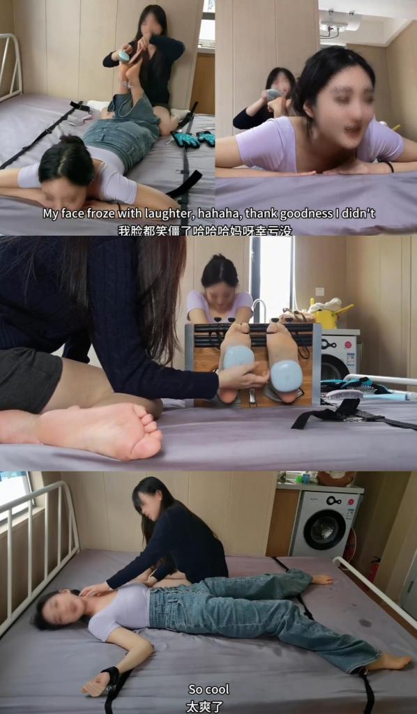 Asian Foot Tickling – Adult University Student Faces a Tickle Exam | Teacher, Singing &amp; Speech C 欢迎来到成人大学的“挠痒挑战”！<br>这一次，一位播音主持专业的大学生正面临一场极为特殊的实践考核。<br>她的老师精心设计了一道考验即兴能力和心理素质的题目：在双脚不断被挠痒的同时，她必须唱歌、演讲，并完成各种口语表达任务，同时还要努力保持镇定。<br>规则很简单——她不能停下，不能思路中断，也不能笑场。<br>然而，她很快发现，当自己最敏感的部位遭到“攻击”时，要保持专业状态远比想象中困难得多。<br>This time, an adult broadcasting and hosting student is facing a very unusual practical examination.<br><br>Her teacher has prepared a test of improvisation and composure: she has to sing, give speeches and complete different speaking challenges while trying to keep her composure as her feet are being tickled.<br><br>The rule is simple — she cannot stop, lose her train of thought, or give in to laughter.<br><br>But she quickly discovers that staying professional is much harder when her most sensitive spots are being challenged.<br><br>And if she fails the test, things get even more difficult… because the teacher can call in her senior student to join the challenge.
