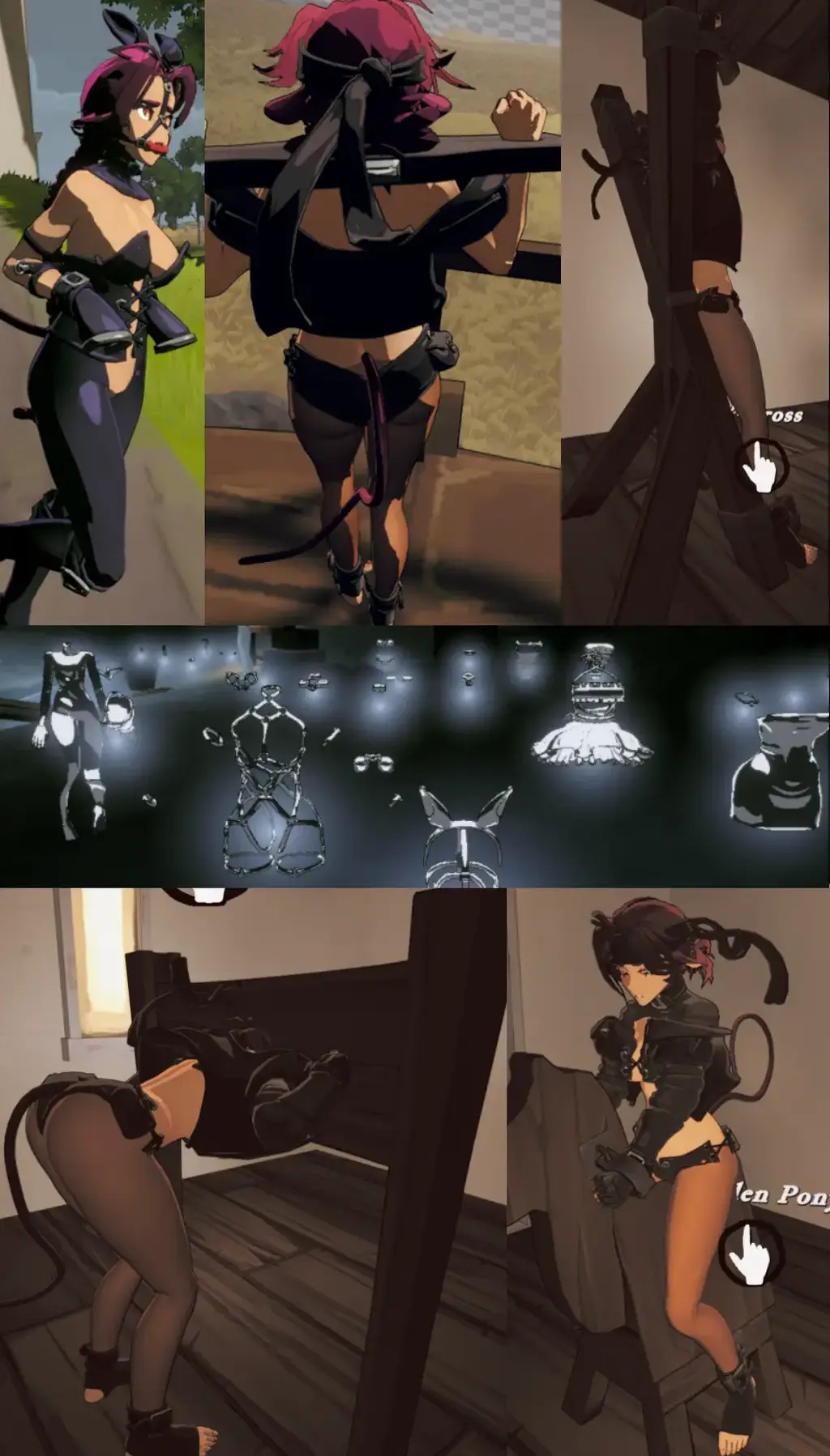 Mousetrap Theft &amp; Bondage/捕鼠器：盗窃与束缚（AI中文翻译）【版本：v0.1.8c】 3D SM调教游戏，内含大量捆绑，拘束，虐待内容<br>光堵嘴都可以细分为：口球，开口器，入喉口套，堵嘴器，布条，马具口球，口枷等等<br>手部一个小拘束也可以分为：背手拘束（手铐），举起来（手铐），连颈手铐，颈首枷，后手套，人型犬等等<br>除此之外还有其他SM拘束玩法：三角木马，十字架，展示台，拘束架，笼子，地牢放置，鞭打，灌肠，史莱姆拘束等等<br>以及各种服饰：女仆装，兔女郎，拘束衣，奴隶装，露出装，胶衣，全包，马奴装，人型犬等等<br>总之，内容和玩法以及拘束，都十分丰富<br>玩法和服饰以及拘束用具散布在地图上，通过自己逛大地图搜索或者任务获得<br>基础操作：wasd：移动<br>f（长按）：触发，使用等等<br>ctrl：下蹲<br>空格：跳跃，继续对话<br>拉塔莉遭人陷害，被指控盗窃了当地盗贼公会的藏身之处，因此不得不通过替他们窃取财物来偿还这笔无中生有的债务。<br>为此她必须竭尽所能盗取更多财物以清偿债务，同时努力在名为“鼠贼团”的老鼠盗贼组织中晋升职位，从而找出真正的罪魁祸首！<br>---------------------------------------------------------------------------------------------------------------------------------------------------------<br>更多的有关于BDSM的游戏抑或是其他恋物游戏可以点击我的视频，进我发布的视频主页查看<br>我会不定时更新内容，如果有什么建议或者您想玩的什么游戏，可以私信或者直接在视频下方留言<br>注意事项：<br>1.解压密码默认没有，有的话提取码就是<br>2.请不要在线解压，请不要在线解压，请不要在线解压，重要的事情说三遍<br>3.个别用户压缩包使用自带的压缩软件如果无法解压请下载《360压缩》进行解压，因为我是用360压缩软件进行生成的压缩包，此软件百分百解压<br>4.下载完成后是后缀为.111或者其他什么稀奇古怪的后缀的文件，需要右键点击重命名改后缀，将他改成.7z才可进行解压，如最后一张gif动图所示，中间那步点是(有时需要多次改后缀解压，一直解压到出现游戏文件为止）<br>5.因为网盘等问题被和谐，直接在评论里面和我说一声补档即可，一般会在3天之内补上，另外，关于PC端和手机端游戏的问题，大部分发布的都是PC端游，也有一些手机端，如果是手机端游戏，我会在文中或者标题特别说明，其次，手机端还分为安卓和苹果两个系统，两端不可互通（PC同理，win和mac）<br>---------------------------------------------------------------------------------------------------------------------------------------------------------<br>(怎么改文件后缀)<br>下面的是百度百科的原话<br>修改文件后缀名的方法主要涉及显示文件扩展名、重命名文件以及使用命令行工具。以下是具体步骤：<br>（1）显示文件扩展名：首先，需要确保文件扩展名是可见的。<br>在Windows系统中，可以通过打开“此电脑”或任意文件夹，点击菜单栏中的“查看”选项，然后勾选“文件扩展名”来显示文件后缀。<br>（2）重命名文件：一旦文件扩展名显示出来，就可以通过重命名文件来修改后缀名。选择需要修改后缀名的文件，右键点击并选择“重命名”<br>然后直接在文件名后面添加或修改后缀名。完成后，按回车键确认修改。<br>（3）使用命令提示符：对于批量修改或更复杂的操作，可以使用命令提示符（cmd）。<br>打开cmd窗口，使用“ren”命令来批量修改文件后缀名。例如，要将当前目录下的所有.txt文件改为.doc，可以输入“ren *.txt *.doc”。<br>注意事项：修改文件后缀名可能会影响文件的打开方式和系统对文件的识别。<br>确保新后缀名与文件的实际格式相匹配，否则可能导致文件无法打开或数据损坏。<br>如果不确定文件的原始格式，建议先备份原始文件。<br>对于特定操作系统（如Windows 11）或设备（如iPhone、苹果电脑）<br>操作步骤类似，但可能有些许差异，特别是在显示和修改文件扩展名的具体步骤上。<br>