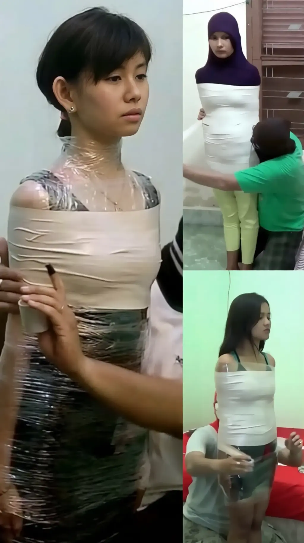 Compilation : 3 Scenes Of School Girl Mummification 5 Compilation Ver.86 : 3 Scenes Of School Girl Mummification is collection of mummification videos from Randy Mummify Editor's Choice, All videos start from the Main Scene (POV)<br>3 Scenes In Compilation : RM043, RM039 and RM061