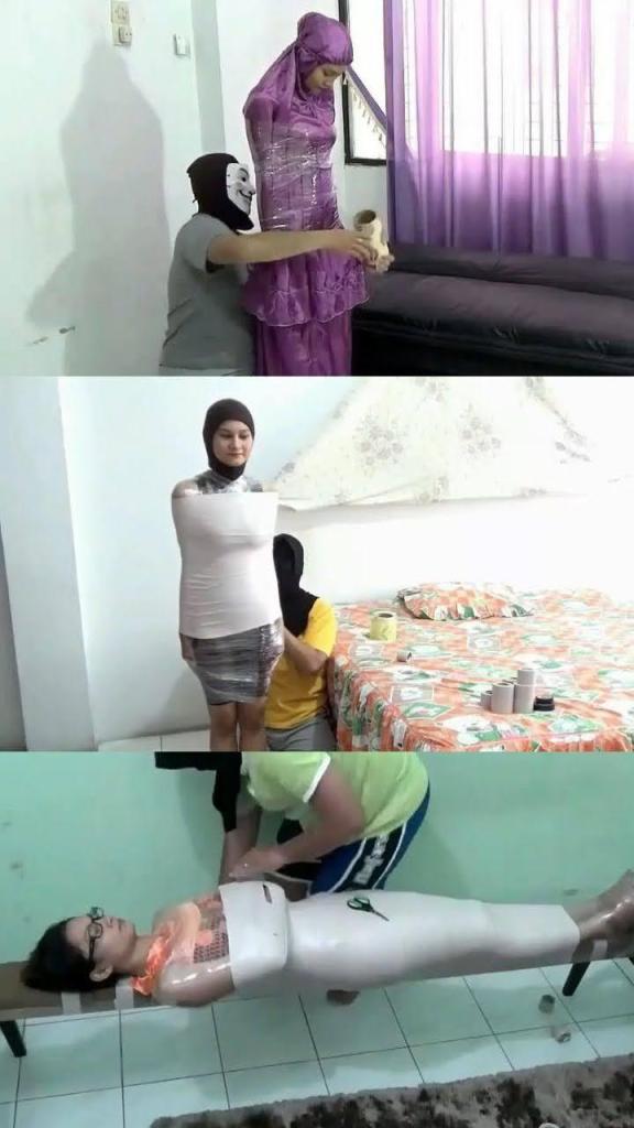 Compilation : 3 Scenes Of School Girl Mummification 10 Compilation Ver.91 : 3 Scenes Of School Girl Mummification is collection of mummification videos from Randy Mummify Editor's Choice, All videos start from the Main Scene (POV)<br>3 Scenes In Compilation : RM092, RM096 and RM097